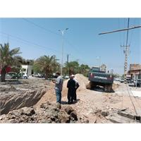 اتمام عملیات تعویض ۳۰۰ متر خط جمع‌آوری فاضلاب در بلوار فتح‌المبین شادگان