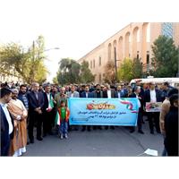 حضور مدیرعامل، معاونین و کارکنان آبفا استان خوزستان در راهپیمایی 22 بهمن ماه