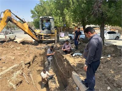 بهبود فشار بخشی از شبکه توزیع آب آشامیدنی چمران با اصلاح شبکه