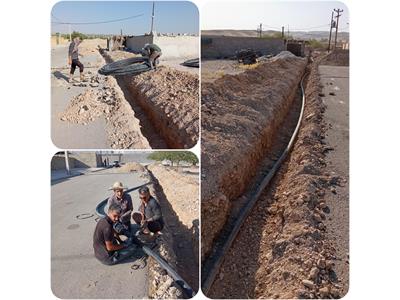 ۴۰۰ متر توسعه شبکه آبرسانی در روستای ویسی بهبهان