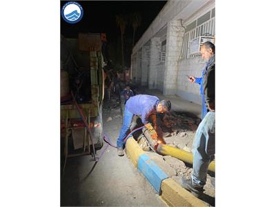 تعویض ۵۰ متر خط آبرسانی در منطقه باغ ملی مسجدسلیمان