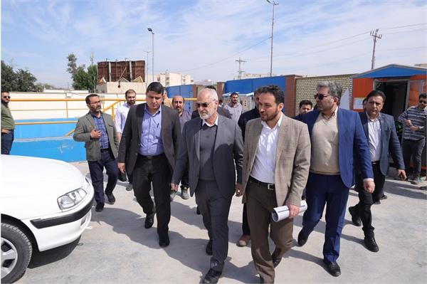 بازدید استاندار از ایستگاه پمپاژ فاضلاب ملی راه