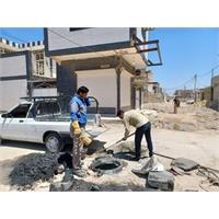 لایروبی و شستشوی بخشی از شبکه فاضلاب آبادان