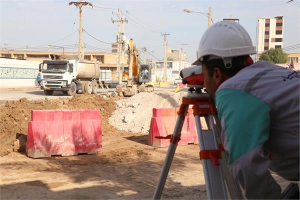 روند اجرایی پروژه فاضلاب اهواز در خیابان معرفت