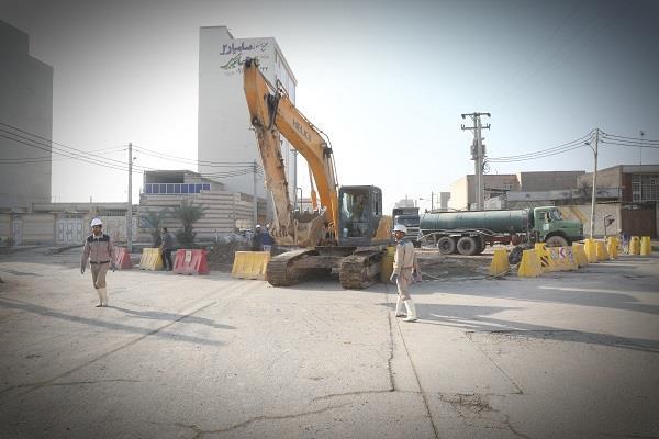 اجرای پروژه فاضلاب اهواز در منطقه ملی راه