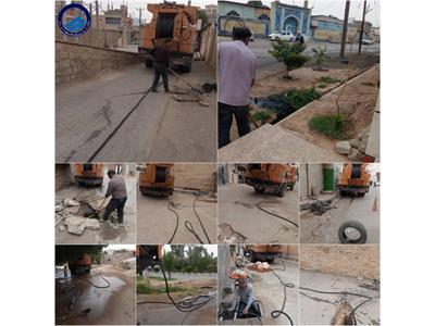 پیشگیری از آبگرفتگی در مسجدسلیمان با لایروبی ۱۴ نقطه حساس شهر توسط آبفا