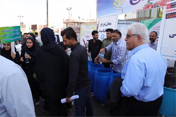 حضور کارکنان شرکت آبفا خوزستان در راهپیمایی یوم الله 13 آبان