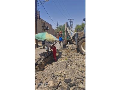 توسعه 80 متری شبکه توزیع برای رفع تنش آبی در مسجدسلیمان