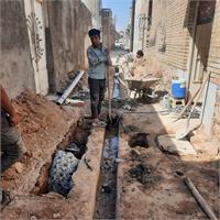 سرویس: فاضلاب رفع مشکل سرریز فاضلاب کوچه شهید پاپی بهبهان