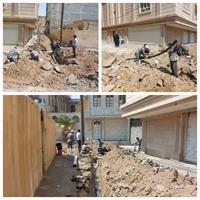 شبکه قدیمی آبرسانی خیابان طالقانی شوشتر اصلاح شد
