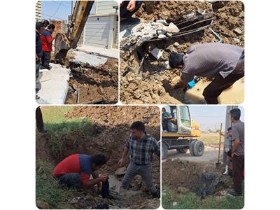 با هدف جلوگیری از هدر رفت آب انجام شد؛ رفع کامل شکستگی خطوط شبکه توزیع آب شهر منصوریه