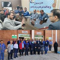 میز خدمت مدیر کل دفتر سرمایه انسانی وزارت نیرو با پرسنل تصفیه خانه و آزمایشگاه آبفا اهواز