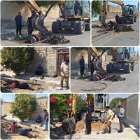 رفع شکستگی خطوط شبکه توزیع آب شهر منصوریه