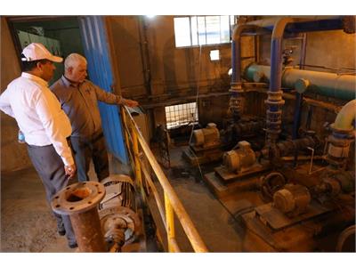 بازدید معاون نظارت بربهره برداری آب و مدیرکل حراست آبفا کشور از تصفیه خانه گروه ملی