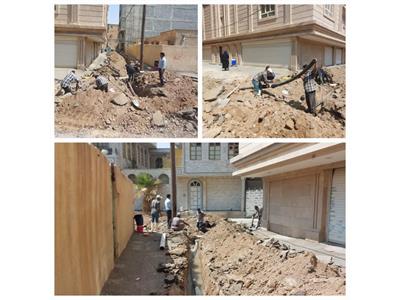 شبکه قدیمی آبرسانی خیابان طالقانی شوشتر اصلاح شد
