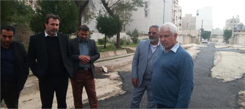 بازدید مدیر عامل آبفا خوزستان و بازرس کل استان خوزستان از روند اجرایی ترمیم نوار حفاری های پروژه فاضلاب اهواز