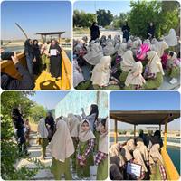 سرویس: آب آشنایی دانش آموزان دختر دبستان شاهد حریت بهبهان با چرخه  تصفیه آب