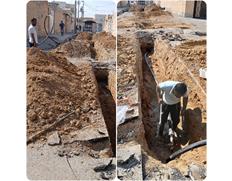 اجرای اصلاح شبکه آبرسانی در کوی گلستان بهبهان