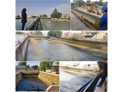 حوضچه های تصفیه خانه آب شرب بهبهان لایروبی شد