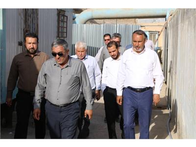 بازدید رییس کمیسیون عمران از پروژه‌های آب و فاضلاب خوزستان