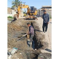 اصلاح بخشی از شبکه فاضلاب سوسنگرد