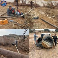 بازگشت آب شرب ۲۰ خانوار / بازسازی اضطراری خط انتقال آب روستای تمبی پایین پس از سیلاب