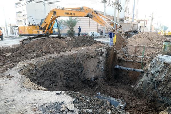 اجرای پروژه فاضلاب اهواز در منطقه ملی راه