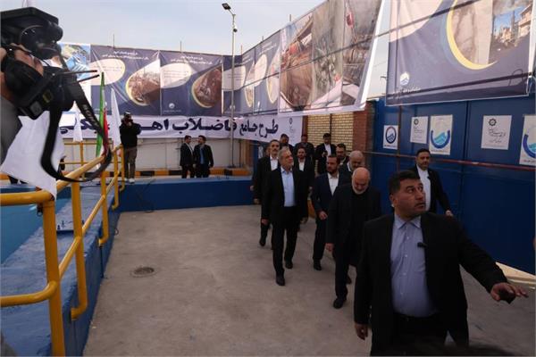 حضور رئیس جمهور محبوب دکتر پزشکیان ، وزیر نیرو و هیئت همراه در ایستگاه پمپاژ فاضلاب ملی راه