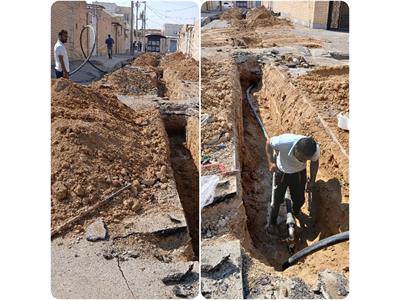 اجرای اصلاح شبکه آبرسانی در کوی گلستان بهبهان