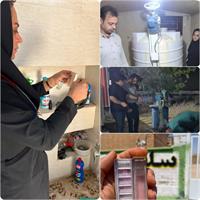 رفع مشکل گندزدایی تاسیسات آبرسانی ۴ روستای تشان غربی بهبهان