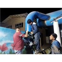 نصب لرزه‌گیر در ایستگاه‌های پمپاژ آب پاک تاسیسات طرح جامع آبادان