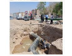 اتصال خط جدید انتقال آب بلوار عمار شوشتر به شبکه...