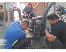 افزایش ظرفیت پمپاژ فاضلاب آبادان با نصب پمپ جدید