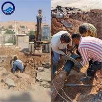 سرویس: آب رفع افت فشار آب و ترمیم خط آبرسانی محله "نفتک" مسجدسلیمان