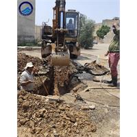 ترمیم اضطراری خط اصلی انتقال آب مسجدسلیمان
